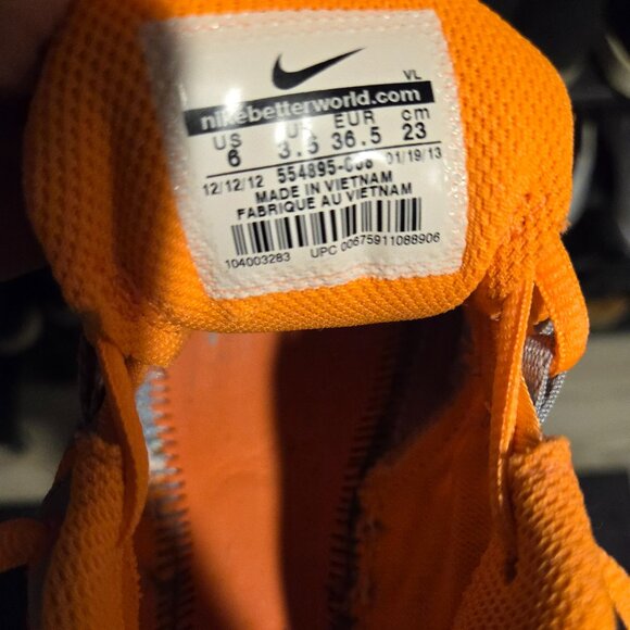 Nike Lunarlon Lunar Forever 2 Running Shoes Gray/Orange US 6 *NEW* - Picture 2 of 5